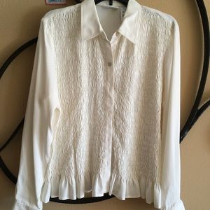 Silk Smocked Blouse